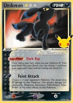 Umbreon Gold Star (CEL POP5 17)