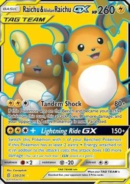 Raichu & Alolan Raichu GX (UNM 220)