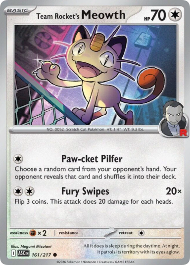 Team Rocket's Meowth (ASC 161)