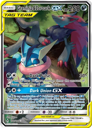 Greninja & Zoroark GX (201) (Alternate Full Art)