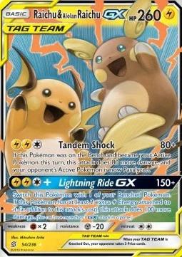 Raichu & Alolan Raichu GX (UNM 54)