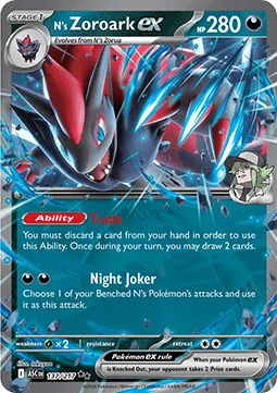 N's Zoroark ex (ASC 137/JTG 098) card