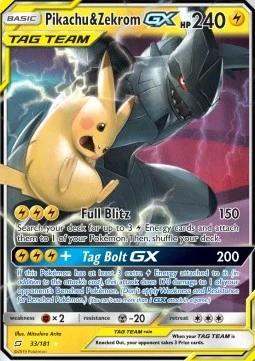 Pikachu & Zekrom GX (TEU 33)